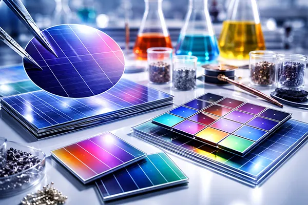 Camadas de material solar