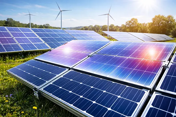 Capas de material solar